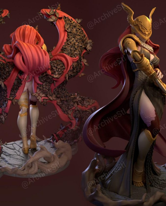 艾尔登法环 女武神 Malenia 3D打印图纸